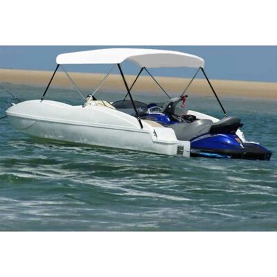 vidaXL 2-Arcs Bimini Top Blanc 180x150x110 cm Couverture de Bateau Abri - Boat Cover vidaXL 2-Arcs Bimini Top Blanc 180x150x110 cm Couverture de Bateau Abri - Boat Cover