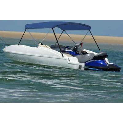 vidaXL 2-Bogen Bimini Top Marineblau - Bootdach vidaXL 2-Bogen Bimini Top Marineblau - Bootdach