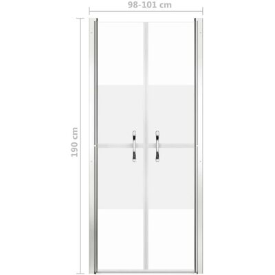 vidaXL Drzwi prysznicowe matowe ESG 101x190 cm - Kabina prysznicowa vidaXL Drzwi prysznicowe matowe ESG 101x190 cm - Kabina prysznicowa
