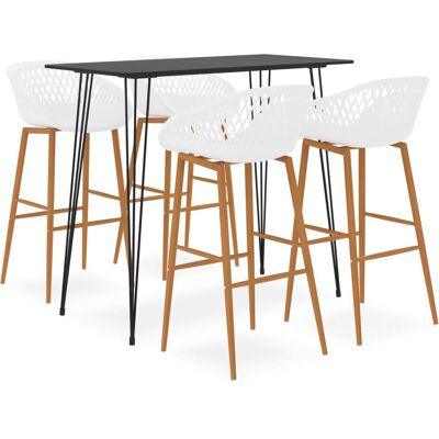vidaXL 3057379 Modernes Schwarz-Weiß Küchenmöbel-Set - Möbelset vidaXL 3057379 Modernes Schwarz-Weiß Küchenmöbel-Set - Möbelset