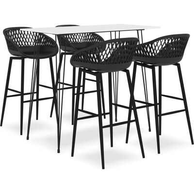 vidaXL 3057403 Modernes Küchenmöbelset - Weiß & Schwarz vidaXL 3057403 Modernes Küchenmöbelset - Weiß & Schwarz