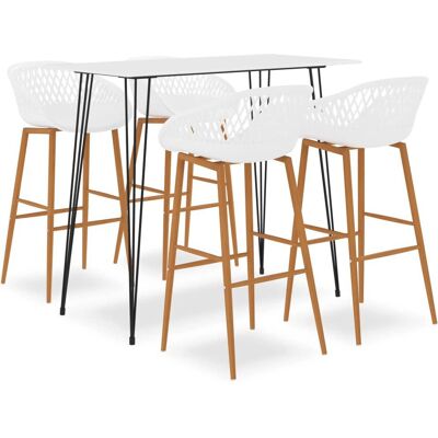 vidaXL Weiß 5-teiliges Küchen- und Esszimmermöbel-Set vidaXL Weiß 5-teiliges Küchen- und Esszimmermöbel-Set