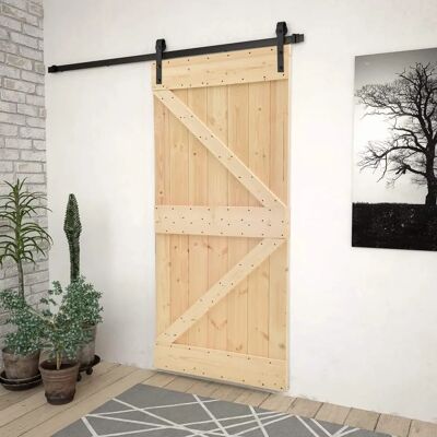 Brand Model - Puerta Corredera - Acabado Natural de Pino Brand Model - Puerta Corredera - Acabado Natural de Pino