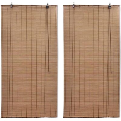 Persianas de bambu vidaXL Marrom - Decoração de janelas Persianas de bambu vidaXL Marrom - Decoração de janelas