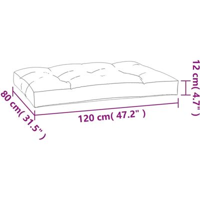 vidaXL Palletkissen - Grün 120x80x12 cm - Palettenprodukt vidaXL Palletkissen - Grün 120x80x12 cm - Palettenprodukt