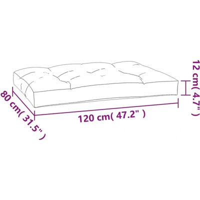 vidaXL Pallet Cushion Rot 120x80cm Stoff - Polster vidaXL Pallet Cushion Rot 120x80cm Stoff - Polster