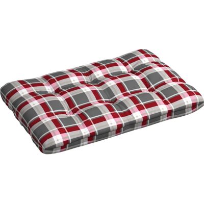 vidaXL Pallet Cushion Roter Karo-Muster 120x80x12 cm Stoff vidaXL Pallet Cushion Roter Karo-Muster 120x80x12 cm Stoff
