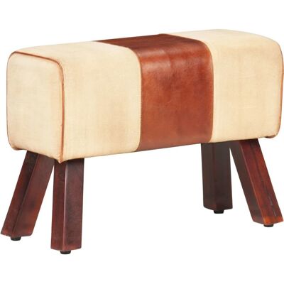 vidaXL Indoor Bank - Vintage Leder und Mango Holz vidaXL Indoor Bank - Vintage Leder und Mango Holz