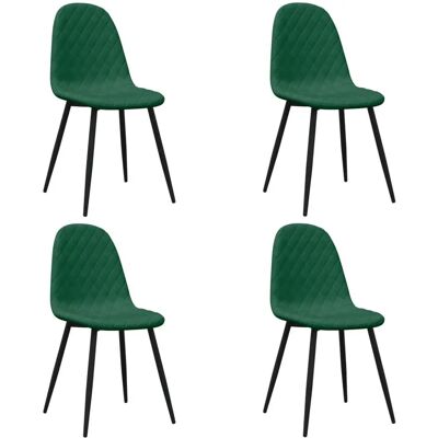 VidaXL 325659 Donker Groen Fluwelen Eetkamerstoel - Restaurantmeubilair VidaXL 325659 Donker Groen Fluwelen Eetkamerstoel - Restaurantmeubilair
