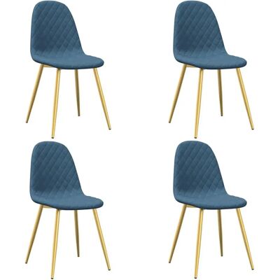 VidaXL 325678 Blaue Samt Velours Esszimmerstuhl - Möbel für Essen & Küche VidaXL 325678 Blaue Samt Velours Esszimmerstuhl - Möbel für Essen & Küche