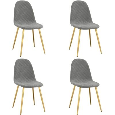 vidaXL 4 Stück Samtvelour Esszimmerstühle - Esszimmerstühle vidaXL 4 Stück Samtvelour Esszimmerstühle - Esszimmerstühle