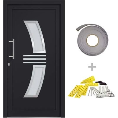 vidaXL Haustür - Anthrazit - 98x200 cm - Front Door vidaXL Haustür - Anthrazit - 98x200 cm - Front Door