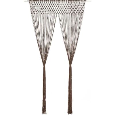 vidaXL Makramé Gardin Taupe - 140x240 cm - Bomuld - Gennemsigtig Tæppe vidaXL Makramé Gardin Taupe - 140x240 cm - Bomuld - Gennemsigtig Tæppe
