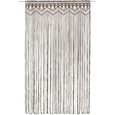 vidaXL Makramee Vorhang Taupe 140x240 cm Baumwolle - Transparente Jalousie vidaXL Makramee Vorhang Taupe 140x240 cm Baumwolle - Transparente Jalousie