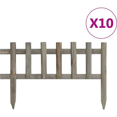 vidaXL Kiefernzaun 4,4 m - Mehrfarbige Gartenumrandung vidaXL Kiefernzaun 4,4 m - Mehrfarbige Gartenumrandung