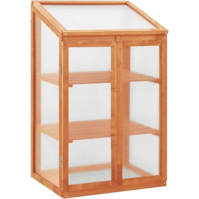 vidaXL Gewächshaus 60x45x100 cm Fichtenschichtholz - Gewächshaus vidaXL Gewächshaus 60x45x100 cm Fichtenschichtholz - Gewächshaus