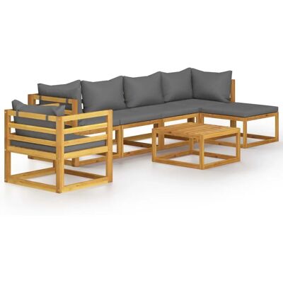 vidaXL Buitene meubelset - Weerbestendig, Modulaire, Robuust Akaziehout vidaXL Buitene meubelset - Weerbestendig, Modulaire, Robuust Akaziehout