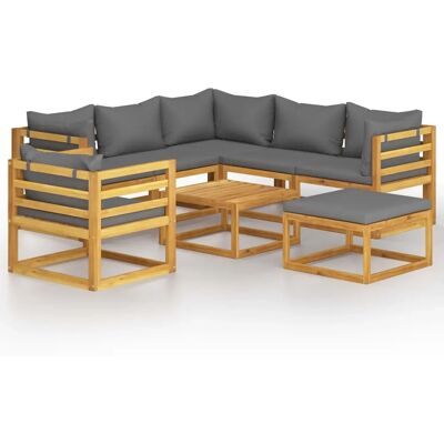 VidaXL 3057614 Buitenkussen Set - Modulair, Weerbestendig, Acaciahout VidaXL 3057614 Buitenkussen Set - Modulair, Weerbestendig, Acaciahout