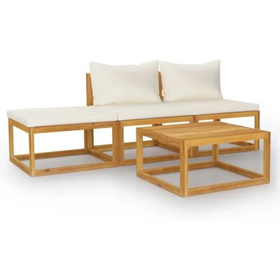VidaXL Tuinmeubelset - Crème - Buitenmeubelen VidaXL Tuinmeubelset - Crème - Buitenmeubelen