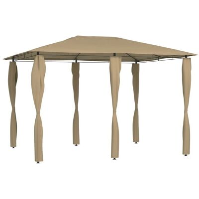 vidaXL Paviljonki pylväskatteilla - 3x4x2,6m Taupe Pergola vidaXL Paviljonki pylväskatteilla - 3x4x2,6m Taupe Pergola