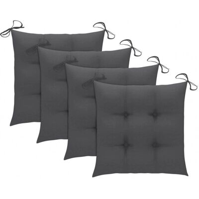 vidaXL Coussin de chaise 4 pcs Anthracite - Coussins de jardin - Publicité vidaXL Coussin de chaise 4 pcs Anthracite - Coussins de jardin - Publicité