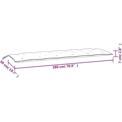 vidaXL Gartenbankkissen Anthrazit - Wasserdichtes Oxford-Gewebe - 180x50x7 cm vidaXL Gartenbankkissen Anthrazit - Wasserdichtes Oxford-Gewebe - 180x50x7 cm