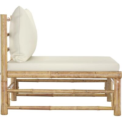 vidaXL tuin middelsofa - bamboe, crème wit vidaXL tuin middelsofa - bamboe, crème wit