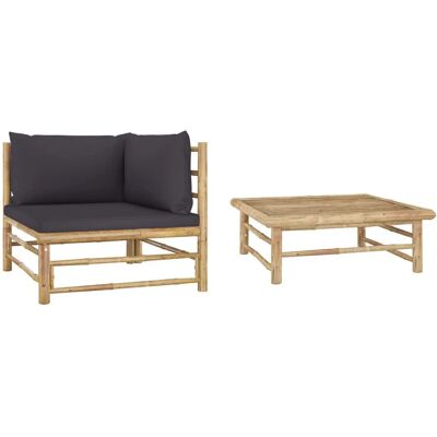VidaXL Gartenset - Bambus Dunkelgrau VidaXL Gartenset - Bambus Dunkelgrau