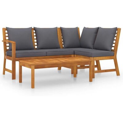 vidaXL Outdoor-Möbelset - 4-teiliges Gartensofa mit Kissen vidaXL Outdoor-Möbelset - 4-teiliges Gartensofa mit Kissen