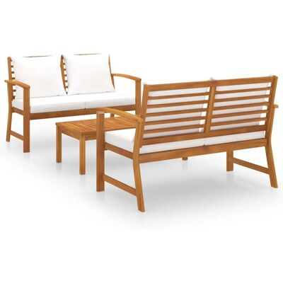 VidaXL Buitenmeubelset - 3-delige Tuin Lounge met Kussens VidaXL Buitenmeubelset - 3-delige Tuin Lounge met Kussens