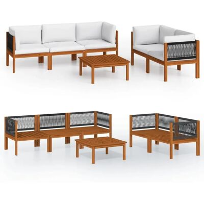 vidaXL 6-delige tuin loungeset - Rustiek houten ontwerp vidaXL 6-delige tuin loungeset - Rustiek houten ontwerp
