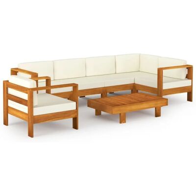 Set Mobili da Esterno VidaXL - Legno di Acacia, 7 Pezzi Set Mobili da Esterno VidaXL - Legno di Acacia, 7 Pezzi