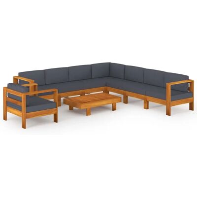 VidaXL Gartenset aus Akazienholz - Robuster Außenlounge - 9 Stück VidaXL Gartenset aus Akazienholz - Robuster Außenlounge - 9 Stück