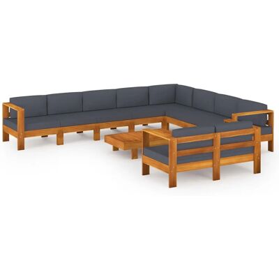 vidaXL Gartenmöbel-Set - Robustes Akazienholz, Polster, Leicht zu Reinigen vidaXL Gartenmöbel-Set - Robustes Akazienholz, Polster, Leicht zu Reinigen