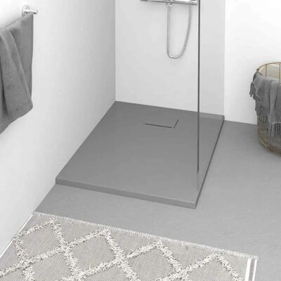 vidaXL Szara wanna prysznicowa 90x70cm - Wanna prysznicowa vidaXL Szara wanna prysznicowa 90x70cm - Wanna prysznicowa