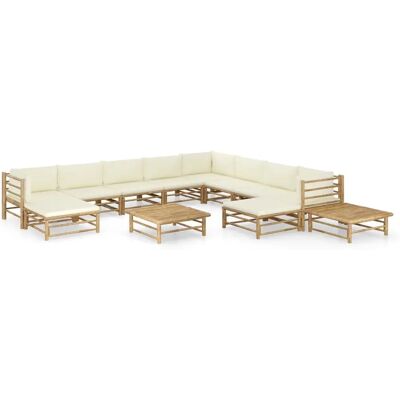 vidaXL Gartenmöbel-Set - Bambus, Kissen, Modular vidaXL Gartenmöbel-Set - Bambus, Kissen, Modular