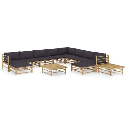 vidaXL Gartenmöbel-Set - Modular Bambus Lounge - Terrasse vidaXL Gartenmöbel-Set - Modular Bambus Lounge - Terrasse