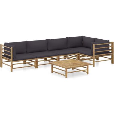 VidaXL Outdoor-Möbelset - Modulares Bambus Lounge - Gartensitzgruppe VidaXL Outdoor-Möbelset - Modulares Bambus Lounge - Gartensitzgruppe