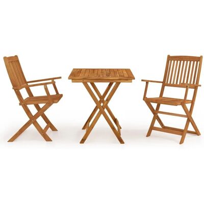 vidaXL 3-tlg. Gartentisch-Set aus massivem Akazienholz - Gartenmöbel vidaXL 3-tlg. Gartentisch-Set aus massivem Akazienholz - Gartenmöbel