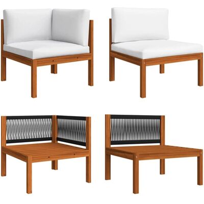 Banco de exterior VidaXL - Madera de acacia - Duradero, Modular, Elegante Banco de exterior VidaXL - Madera de acacia - Duradero, Modular, Elegante