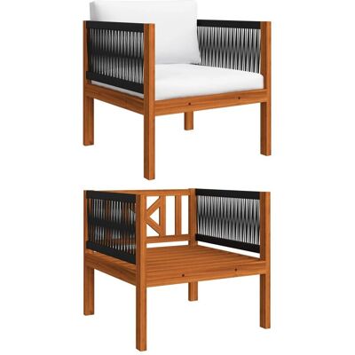 vidaXL zewnętrzna ławka z drewna akacjowego - Rustykalny design vidaXL zewnętrzna ławka z drewna akacjowego - Rustykalny design