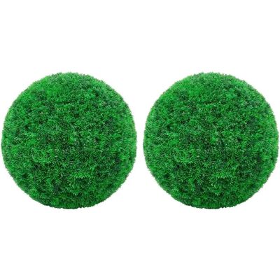 vidaXL Künstliche Buchsbaumkugeln - 2 Stk, 45 cm, Grün - Künstliche Buchsbaumkugeln vidaXL Künstliche Buchsbaumkugeln - 2 Stk, 45 cm, Grün - Künstliche Buchsbaumkugeln