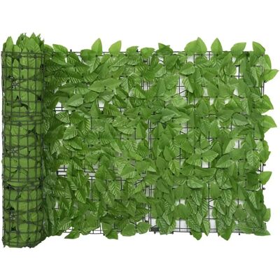 vidaXL Balkon Privacy Scherm met Groene Bladeren 600x75 cm - Scherm vidaXL Balkon Privacy Scherm met Groene Bladeren 600x75 cm - Scherm