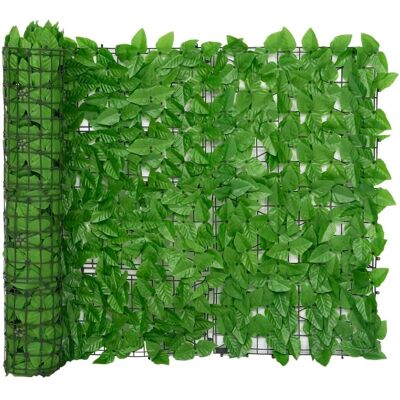 vidaXL Balkon Scherm met Groene Bladeren - 500x100 cm vidaXL Balkon Scherm met Groene Bladeren - 500x100 cm