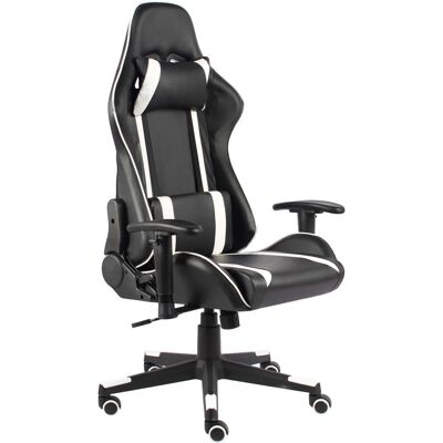 vidaXL Gaming Stuhl Drehbar Weiß PVC - Gaming chair vidaXL Gaming Stuhl Drehbar Weiß PVC - Gaming chair