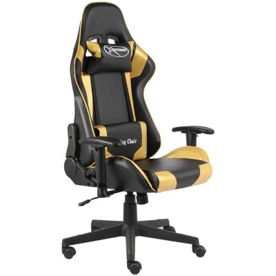 vidaXL Gaming-Stuhl - Hoher Rücken, Verstellbar, Gold - Gaming-Stuhl vidaXL Gaming-Stuhl - Hoher Rücken, Verstellbar, Gold - Gaming-Stuhl