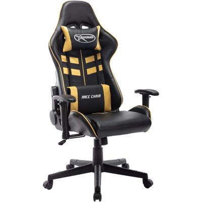 Chaise de gaming vidaXL 330187 - Simili cuir noir et doré Chaise de gaming vidaXL 330187 - Simili cuir noir et doré