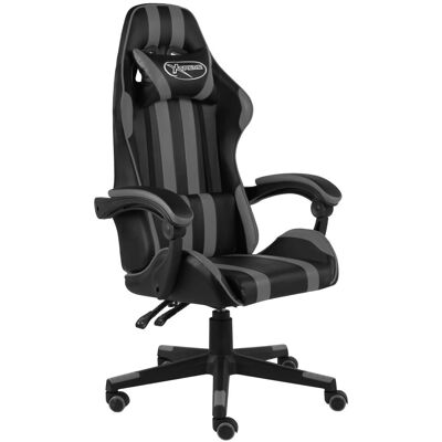 VidaXL Büro-/Computerstuhl - Schwarz/Grau Kunstleder Gaming-Stuhl VidaXL Büro-/Computerstuhl - Schwarz/Grau Kunstleder Gaming-Stuhl