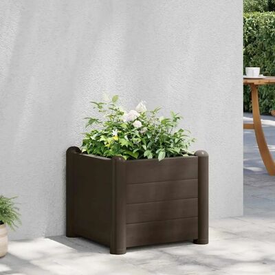 vidaXL Hochbeet PP Mokka 43x43x35 cm - Hochbeet vidaXL Hochbeet PP Mokka 43x43x35 cm - Hochbeet