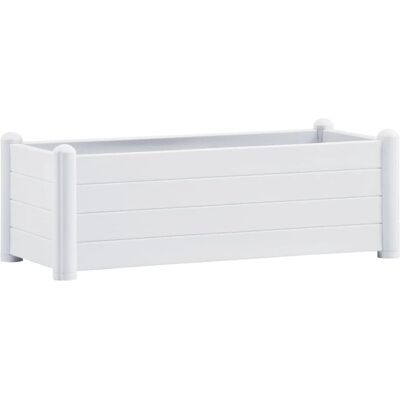 vidaXL Cama de jardín blanca 100x43x35 cm - Jardín Elevado vidaXL Cama de jardín blanca 100x43x35 cm - Jardín Elevado